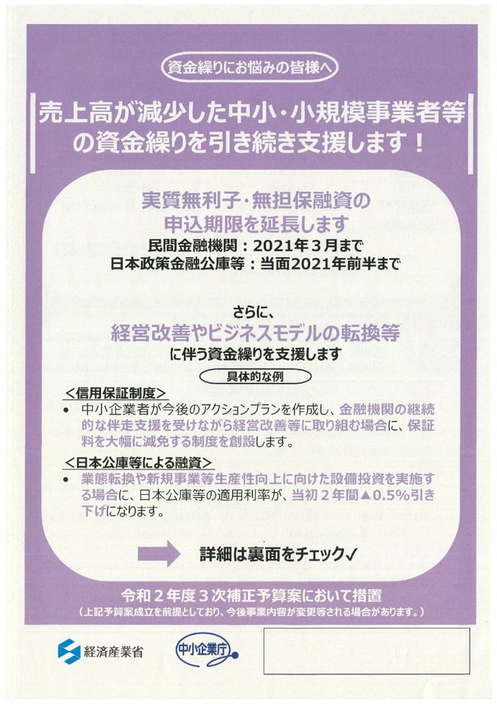 売上高が減少した中小・小規模事業者表