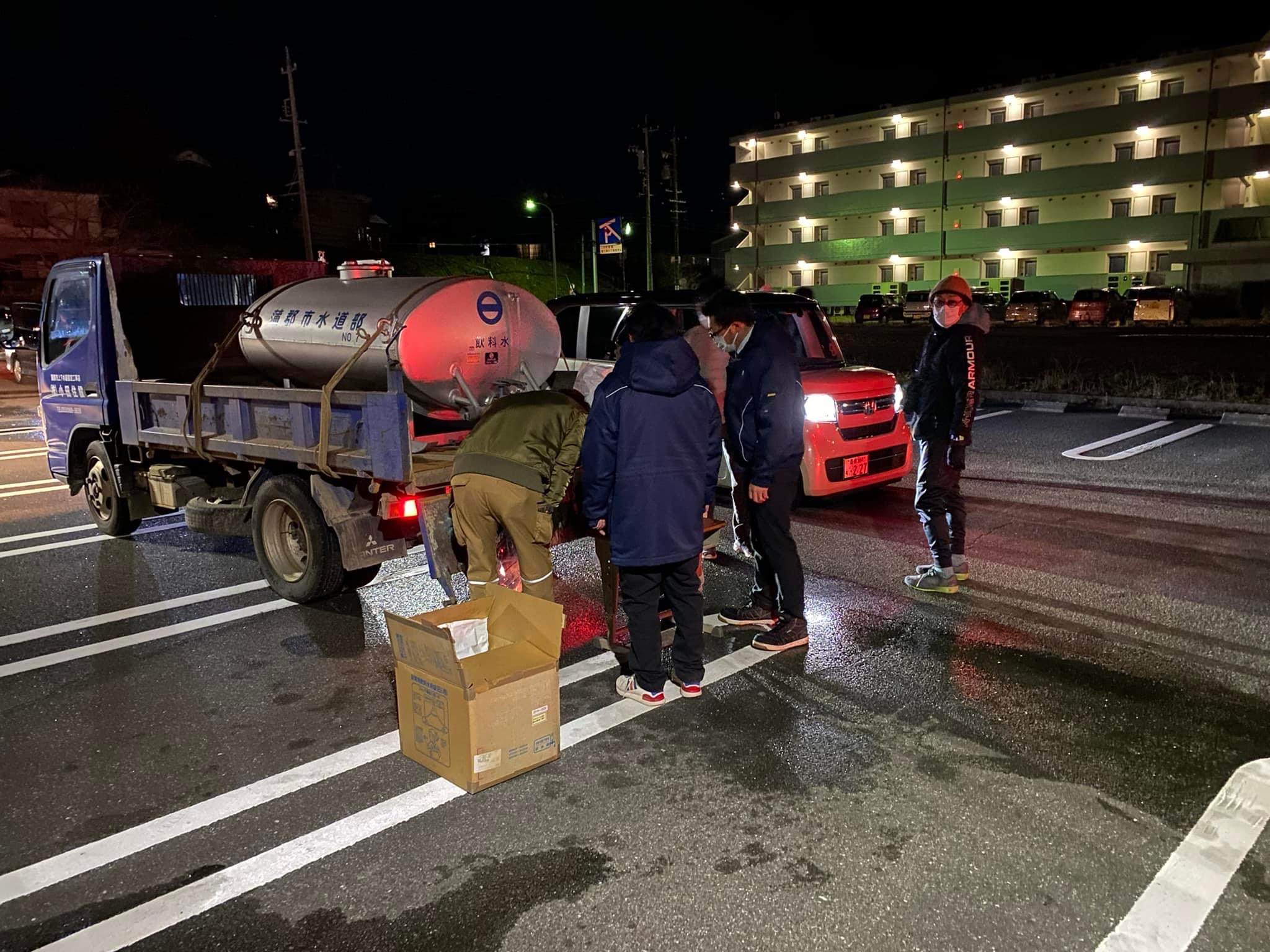 蒲郡市水道管破裂による三谷平田周辺の断水